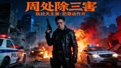 《周处除三害》高清横版海报 - 阮经天主演的犯罪动作片